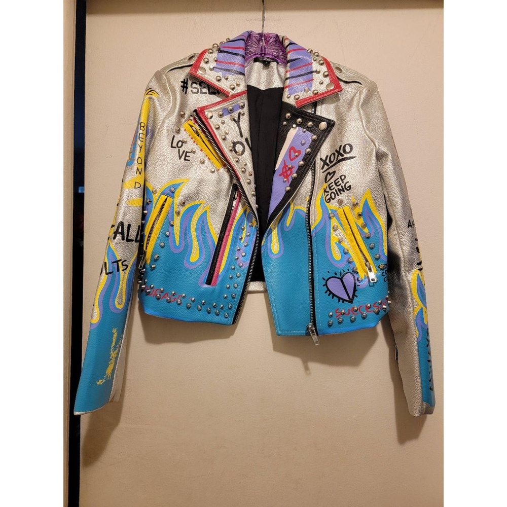 For Her NYC Studded faux leather jacket S